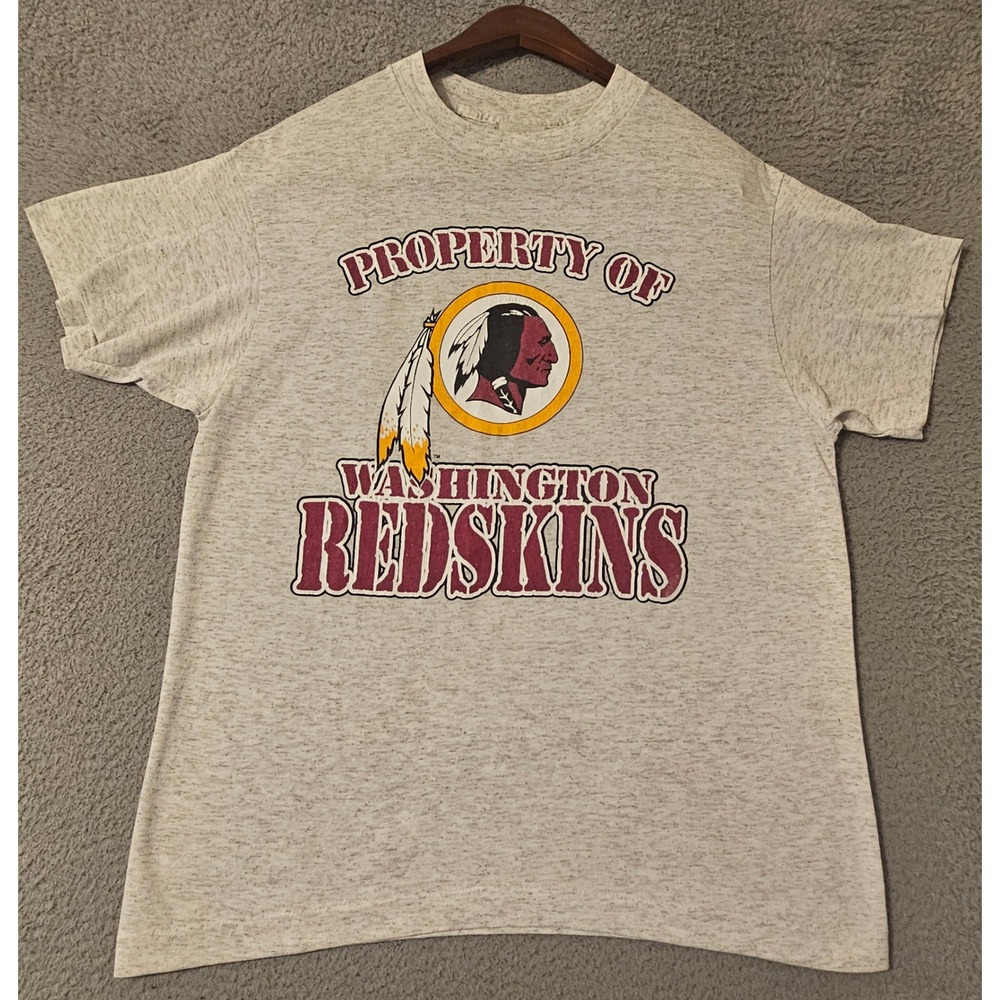 Vintage Washington Redskins T Shirt Mens Large Grey Spectator Sportswear USA NFL